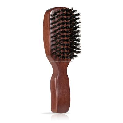 China Waterproof Wooden Design Mens Shaving Brush Beard Brush Kit Made With Hard Bristle Hair for sale