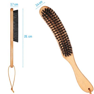 China OEM Waterproof Natural Bristle Long Handle Woven Brush For Clothes Pet Cleaning Dust Brush for sale