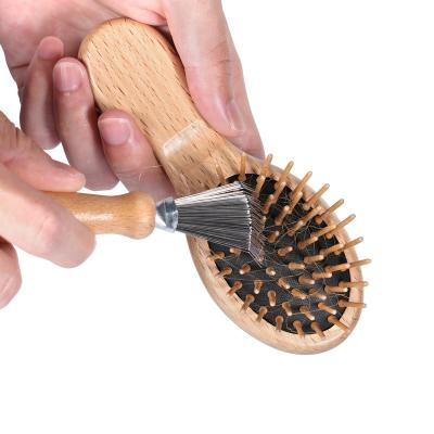 China Shaving Brush Comb Wood Hair Brush Comb Remover Detachable Handle Embedded Tool Sensitive Cleaning Tool for sale