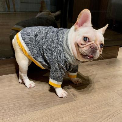 China Autumn And Winter High Quality Stocked Woolen Fashion Dog Sweater Cat Pet Clothes Coat for sale