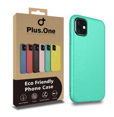 China 100% Eco-Friendly Wheat Straw Recycle PLA Phone Case Shockproof For iPhone 13 Pro Max Biodegradable Phone Case for sale