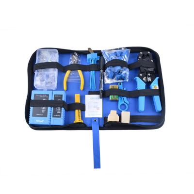 China Network Kit Tool Aucas Network Cable Tester Kit Tool With Cable Tester /Crimp Tool for sale