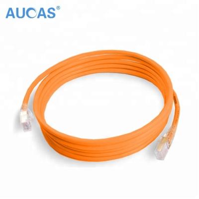 China Telecommunication AUCAS 3meter Orange Round Network Patch Cord RJ45 cat7 SFTP for sale