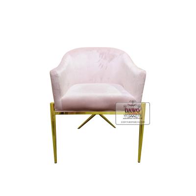 China modern modern dining room plush cadeiras festas gold leg velvet dining chair for sale