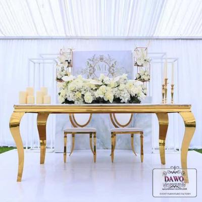 China Modern Elegantly Designed Large Rectangular Event Table Accommodates 10 People For A Party Wedding Rental Table for sale