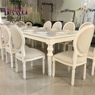 China New Moden Style MDF Top Wood Frame Dining Table Set for sale