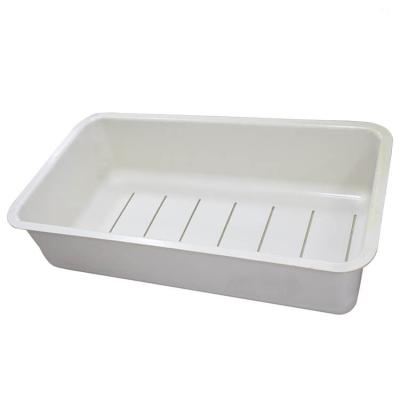 China Vacuum Shaped Large Hydroponic White Plastic Tray Plant ABS Plastic Seeding Tray for sale