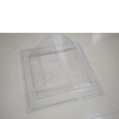 China Customized Plastic Cover Vacuum Form Clear Plastic PETG Cotton Candy Machine Cover for sale