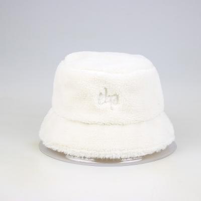 China COMMON fashion custom embroidery logo adjustable bucket cap,fleece warm winter bucket hat for sale