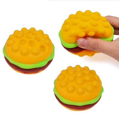 China Sensory Toy Stress Balls Fidget Squeeze Dog Pet Toy 3D Toy Hamburger Noise Soft Ball Fidget For Kids Adults Relieve Anxiety for sale