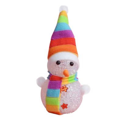 China Christamas Home Decoration LED Snowman Night Lights Lamp with Colorful Hat Scarf for Christmas Table Holiday Decor Random Color for sale