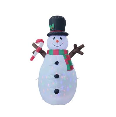 China Christmas Decoration Ornaments New Ink Printing Snowman Large Environmental Friendly Snowmen 1.6m Inflatable Christmas Decoration With Lights Inflatable Snowman for sale