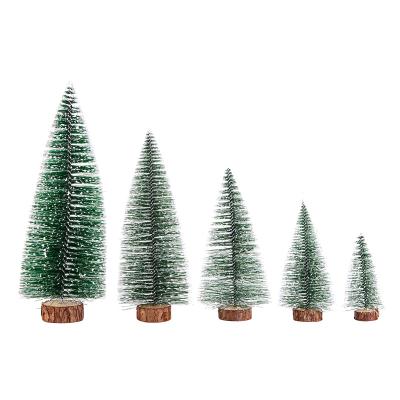 China Christmas Decoration Ornaments Factory Wholesale Cute Mini Wooden Christmas Tree Xmas Decorations Multiple Choices High Quality Artificial Snow Trees for sale