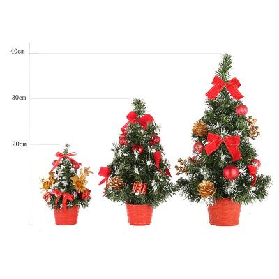 China Reusable& Have Christmas Mini Christmas Tree 20cm/30cm/40cm Ornament Christmas Desktop Table Decor Running Party Decoration Small Office Gift for sale