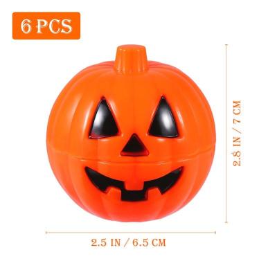 China Openable& Durable Plastic Pumpkin Shaped Storage Box Crate Candy Chocolate Spider Container Surprise Toys Halloween Mini Gift Holder Props Openable for sale