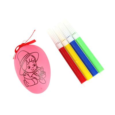 China Easter Decoration Ornaments Children's Colorful Painted Plastic Eggs Manual Making Easter Egg DIY Pen Toys For Kids Handmade Drawing Creative Educational Toys for sale