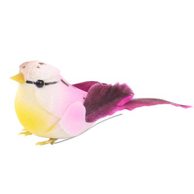 China Festival Decoration Artificial Birds Fake Foam Simulation Feather Birds DIY Models Animal Wedding Garden Ornament Easter Decoration for sale