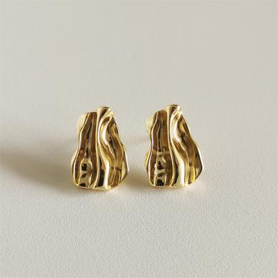 China Tasty High Quality 18K Gold Plated Statement Stainless Steel Dangle Earrings for sale