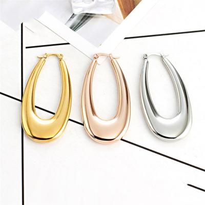 China High Quality Cross Titanium Black Gold Plated Stainless Steel Big Circle Earring With Names for sale