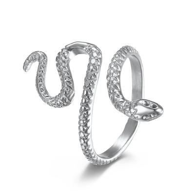 China TRENDY Hip Hop Stainless Steel Snake Ring for sale