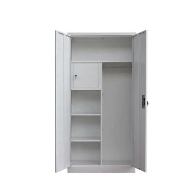 China Gray 2 Door Set Convertible Easy Steel Clothing Wardrobe Steel Closet / Steel Closet Wardrobe for sale