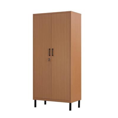 China Modern Convertible Wardrobe Metal Wardrobe Locker 2 Door Steel Cabinet for sale