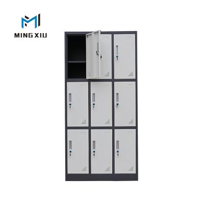 China School Staff Work Clothes ArmadietH Loker Steel Armario Locker Cabinet 9 Door Locker School Locker Boxed Storage Metal Locker for sale