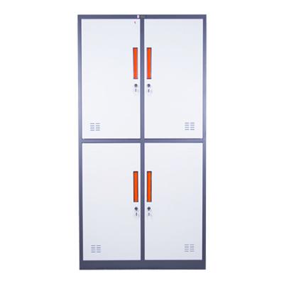 China Wholesale Cheap School Gym Vertical 4 Door Metal Clothes Organizer Storage Closet Locker for sale