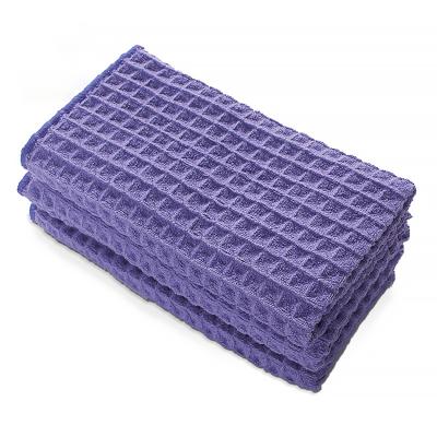 China Quality Viable Low Price Guaranteed Purple Square Hand Towels Rags Wiping Rags Cleaning for sale