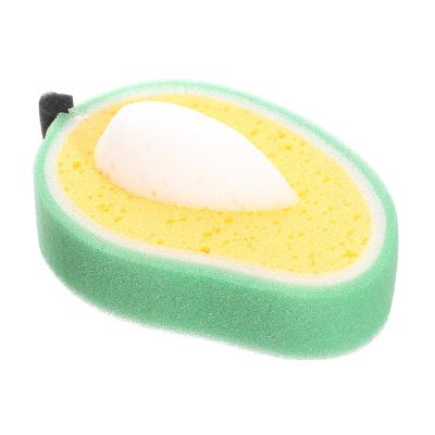 China Sustainable Fruit Shaped Kids Sponge Scrubber, Magic Sponge Wipes Kitchen, Kitchen Fruit Cleaning Sponge for sale