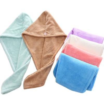 China Wholesale Single Water Hair Turban Drying Towel Microfiber Hair Absorbent Towel for sale