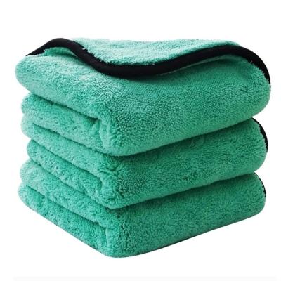 China Sustainable 50x70cm 1200gsm Microfiber Logo Cloth Towels Cleaning Custom Car Wash Towel For Auto Car for sale