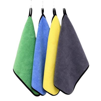 China Custom Logo Fast Dry Cloth Towels Microfiber Viable Thick Towel Car Wash Wash Station Cleaner For Auto Car for sale