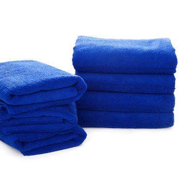 China Sustainable Square Sapphire Blue High Quality Car Wash Towel Cleaning Towel Microfiber Towel Wash Station for sale