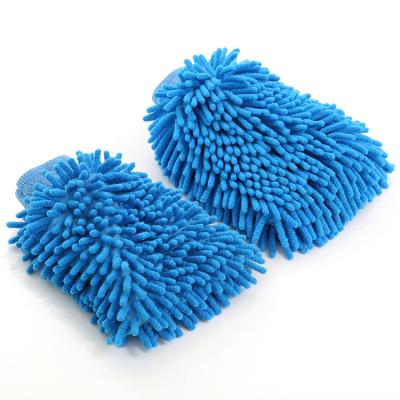 China High Quality Chenille Wash Car Microfiber Glove Cleaning Scrubber For Auto Car for sale