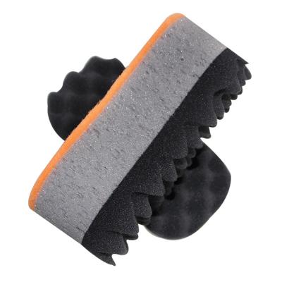 China Sustainable Car Wash Sponge Three-Layer Wave Zigzag Wave Kitchen Tools Hand Cleaning Sponge for sale