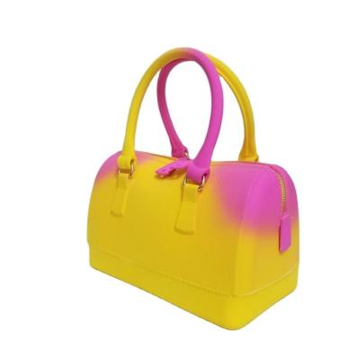 China Fasion fashion jelly bag summer shopping and traveling essential colorful graffiti diagonal bag for sale