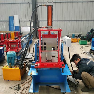 China Building Material Shops Square Steel Rainwater Gutter Roll Forming Machine With PLC Control for sale