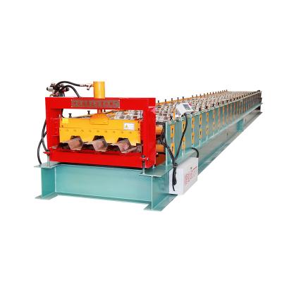 China Building material shops trapezoidal profile roofing, floor deck roll forming machine, trapezoidal sheet roll forming machinary for sale