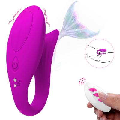 China Soft Lovely Little Mermaid Shaped Magnetic USB Rechargeable Spot Electric Remote Control G Spot Vibrator for sale