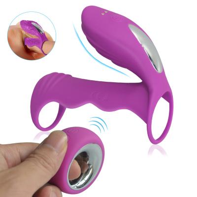 China Men Use Closure Ring Couples Soft Wireless Remote Control Multiple Clitoris Stimulation Ring Vibrator for sale