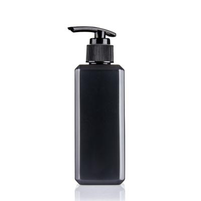 China Portable Empty Plastic Shampoo Bottles Square Shape 8 OZ Lotion Bottles for sale