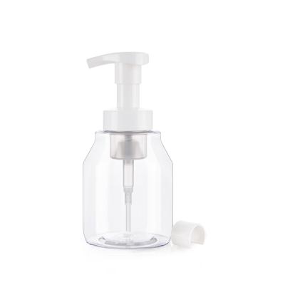 China 300ML 10OZ 0.8CC Transparent Hand Sanitizer Bottle With Foam Pump White for sale