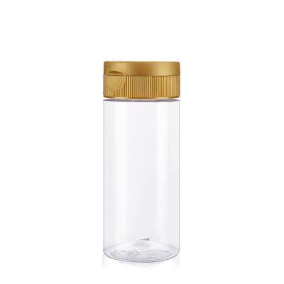 China 200ML PET Food Grade Empty Honey Jars Bottles Plastic Honey Dispenser With Lids for sale