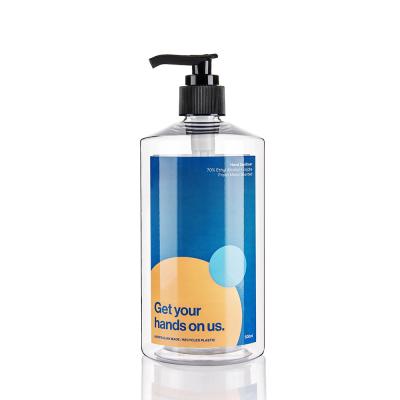 China 500ML PCR Liquid Soap Bottles Sticker Label Empty Hand Sanitizer Bottle for sale