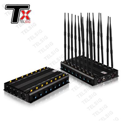 China Hoog - kwaliteitsdesktop 16 de Telefoon 2G 3G 4G GPS VHF van de Bandcel UHF van de Stoorzenderwifi van Lojack 5G het Signaalblocker voor Huis Te koop