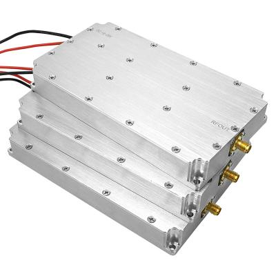 China Aluminum Alloy 50W RF Amplifier Module Super Frequency Band 5000-6000MHz Signal Source For Jammer Application for sale