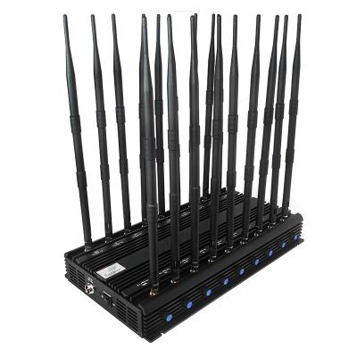 China VHF UHF Lojack 18 Antenna CDMA 42W Cell phone Signal Jammer for sale