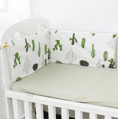 China Anti-Static Cute Printed Bumper Pads Breathable Soft Portable Infant Crib Anti Nest Liner Protector Baby Cotton Hutch Detachable Bum for sale