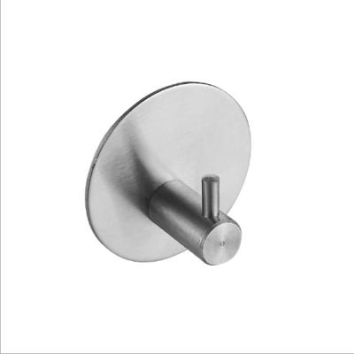 China 304 Stainless Steel Door Back Hook Viable Wall Without Coat Hook Kitchen Creative Single Punch Hook for sale